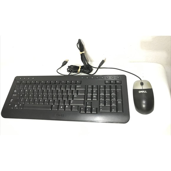 Dell SK-8165 Keyboard With Dell 1 MUAN Optical Mouse Tested Works |ShipsSameDay - Picture 1 of 7